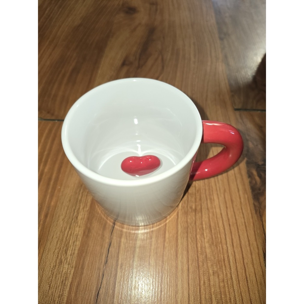 Spritz Stoneware 16oz Valentine Heart with Red Handle Coffee Mug S18